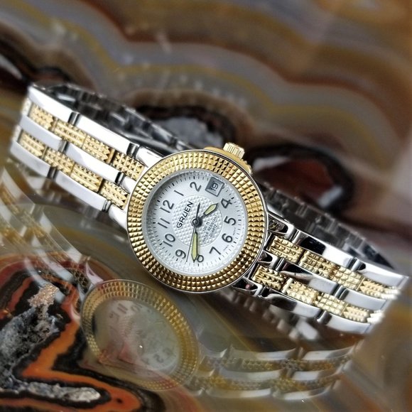 Women\'s GRUEN Gold & Silver Coin Edge Watch main image 4